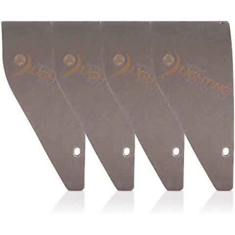 HTM LIGHTING SOLUTIONS Shroud for 30W-40W LED Bullet Flood Light Landscape Fixture - Die-Cast Aluminum - Rust-Free - Outdoor - Durable Finish for Exterior Application - Bronze (4-Pack) Cover