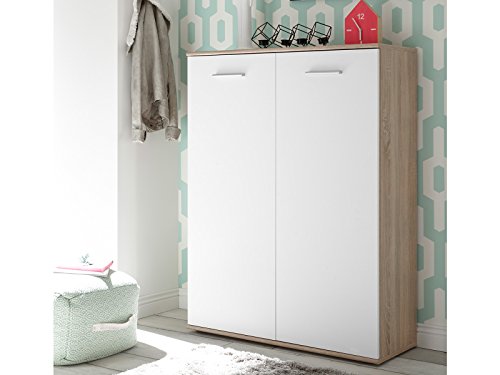 möbelando Schuhschrank Flurschrank Schuhkommode Schuhständer Schuhregal Flur Mansfield I