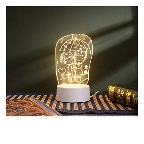 Lampe 3D et lumière de nuit éclairage d'ambiance rechargeable 3 couleurs