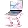 Pink Acrylic Adjustable Laptop Stand,Adjustable Height Foldable Laptop Riser for Desk, Clear Portable Laptop Holder Ergonomic Computer Stand,Compatible with 10-17.3” Laptops (Pink)