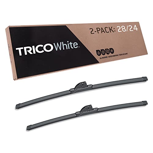 Image of TRICO White 28 inch + 24 inch Extreme Weather Premium Winter Automotive Replacement Windshield Wiper Blades (Set of 2), Passenger and Driver Side All-Weather Beam Wiper Blades for Select Vehicle Models
