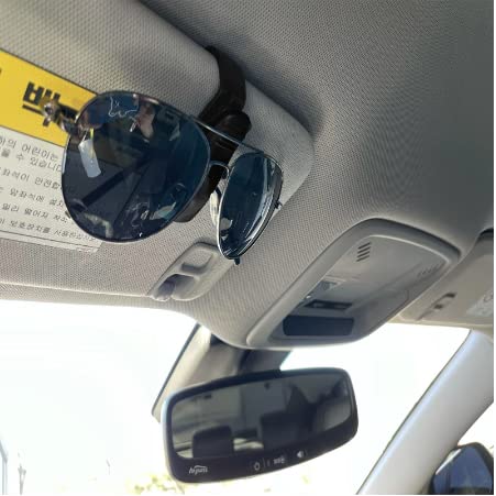 (2 pack) FOISSY Sunglasses Holders for Car Sun Visor, Sunglasses storage Clip Hanger Eyeglasses Mount Car Visor Sunglasses Holder