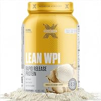 Genetix Nutrition Lean WPI Powder 1kg, Vanilla Ice Cream Flavour, 100% Whey Protein Isolate, Protein Supplement for Muscle Repair and Lean Muscle Growth