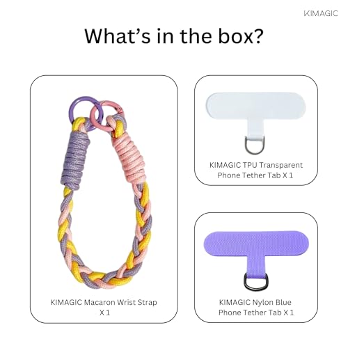 Image of KIMAGIC Korean Dopamine Phone Wrist Strap - Handmade Thickened Phone Lanyard, Anti-Drop Hands-Free Charm