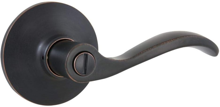Defiant 308663580 308663580 Naples Aged Bronze Privacy Bed/Bath Door Lever