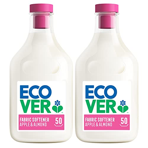 Ecover Fabric Softener, Apple Blossom & Almond, 2 x 50 Washes, 2 x 1.5L (Pack of 2)