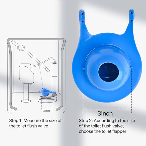 2 PCS Toilet Flappers Replacement 3 Inch Compatible for GA715014-GEG1 with Stainless Chain and Hook - Reliable Toilet Flapper by QILIYINI - Used condition - Image 3