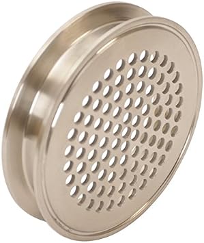 Perf Screen Gasket Spool | Tri Clamp 4 inch x 1 in. w/ 6.5 mm Holes - Stainless Steel SS304 - Glacier Tanks