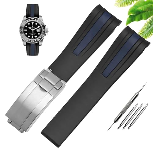 Bracelet silicone imperméable bleu 22mm pour vos activités sportives et nautiques