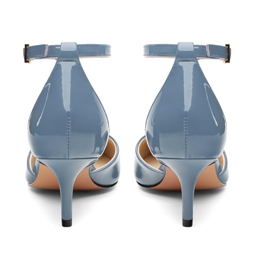 Pointed Closed Toe Heels for Women, Women's Ankle Strap Pumps, Wedding Party Office Business Dress Shoes4
