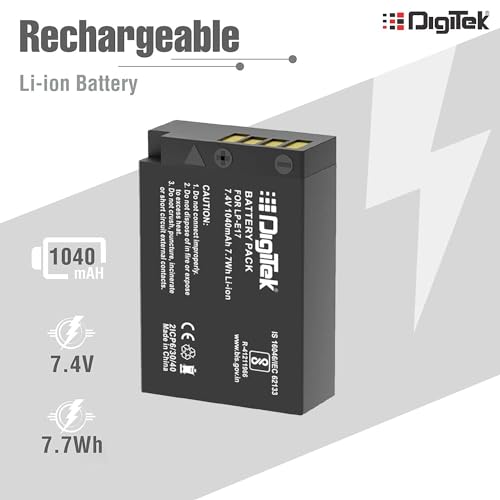 Image of DIGITEK LP E17 Lithium-ion Rechargeable Battery Pack for DSLR Camera, Compatibility - EOS 750D, EOS 760D, EOS 800D, EOS 77D & More
