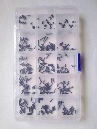 Generic 375pcs M1.4/M1.5 Phillips Round Head Self Tapping Screw Bolt Assortment Kit Set