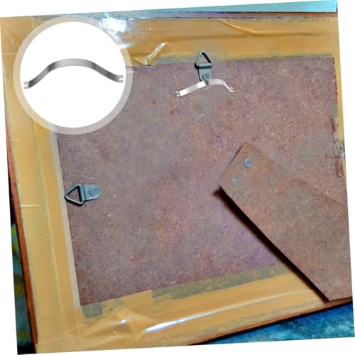Image of Cabilock 500pcs Spring Clips for Picture Frames Sturdy Backing Hardware Invisible Fixation for Photos and Artwork Easy to Install Frame Clips