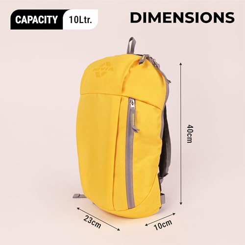 Image of Nivia Pulse Junior 2.0 Backpack For Men & Women, Water-Resistant Sports Backpack, Lightweight, Durable 600D Polyester, Double-Zip Main Compartment & Secure Front Pocket, Capacity-10 Litres