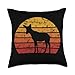 Gifts for Zoo Animal Lovers and Zookeepers Co. Okapi Exotic Zoo Animal Zookeeper Vintage Retro Distressed Throw Pillow, 18x18, Multicolor