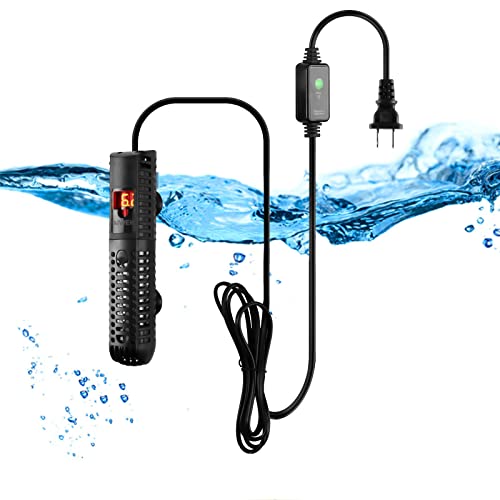Aiwek Aquarium Heater 50W 100W 300W 500W Upgraded Fish Tank Heater With Leaving Water Automatically Stop Heating And Advanced Temperature Control System (100W) #TOP2
