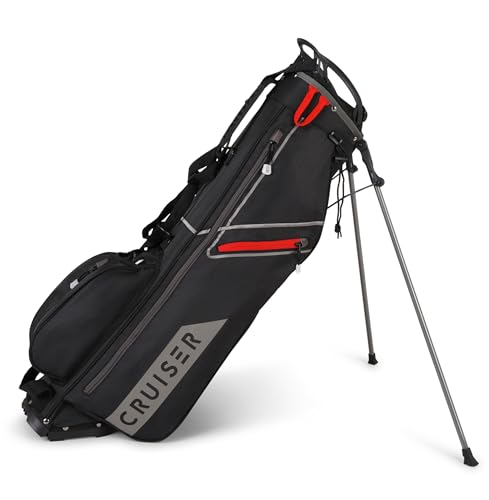 Cruiser CR-Lite 2.0 Golf Stand Bag | 8 4-Way Divider Top | Super Lightweight, Only 1.5kg | Slim Standbag with Padded Double Shoulder Straps | 5 Pockets including Drinks Pouch, 3-Way Top Grab Handle