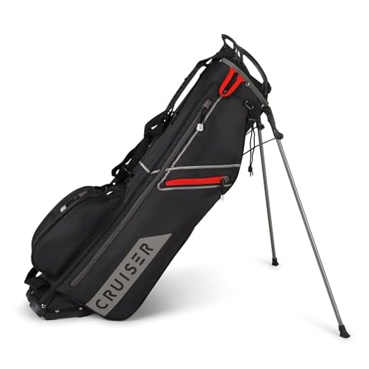Cruiser CR-Lite 2.0 Golf Stand Bag | 8" 4-Way Divider Top | Super Lightweight, Only 1.5kg | Slim Standbag with Padded Double Shoulder Straps | 5 Pockets including Drinks Pouch, 3-Way Top Grab Handle