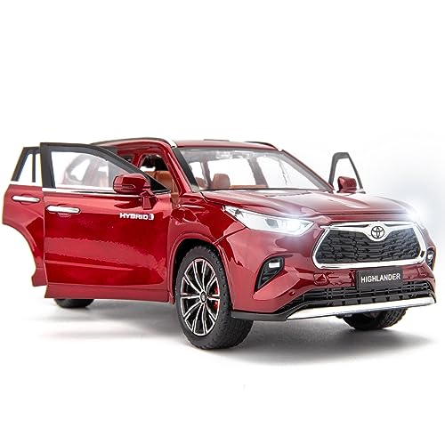 BDTCTK 1/24 Highlander modelo de coche a escala, con sonido y luz miniatura 1