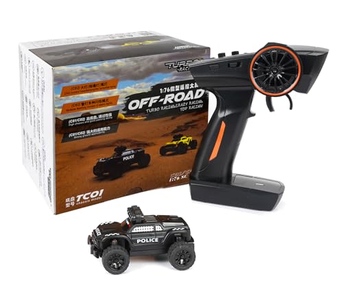 Image of Turbo Racing 1:76 Scale RC Sport Car, 2.4GHZ Remote Control Mini Model Crawler Car with Full Proportional RTR for Adults Gift (C82)