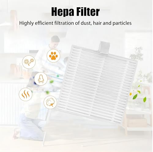 Acessórios de aspirador para robô de limpeza AIRROBO T20+, 1 escova principal, 4 escovas laterais, 4