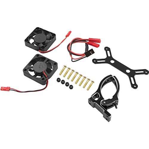 Vgoohobby 4985 1717 Brushless Motor Heat Sink Dual Cooling Fan Motor Heatsink Compatible With 1/5 Traxxas X-Maxx Arrma Rc Car (Black) #TOP1
