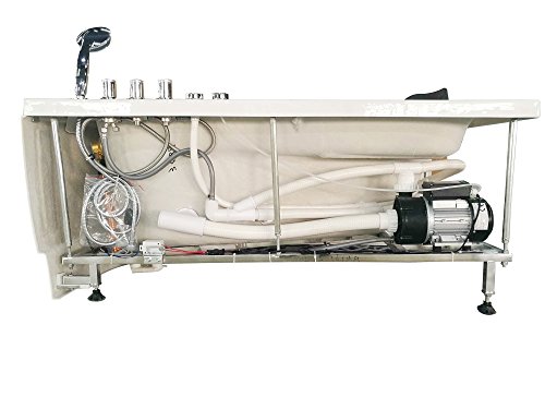 Eago Am161-R 5' Single Person Corner White Acrylic Whirlpool Bath Tub-Drain On Right #TOP2