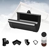 RAINWAY S Regenrinnen System (Rinnenverbindungsschale anthrazit) - PVC-U Kunststoff in 4 Farben, für Dachflächen < 100m² empfohlen, Verbinder Erweiterung