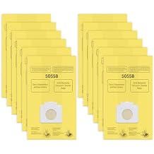 50558 Canister Vacuum Bags Replacement for Kenmore Vacuum Type C/Q 5055, 50555, 50557, 50558 and Panasonic Type C-5, C-18 Vacuum bags- 12 Pack