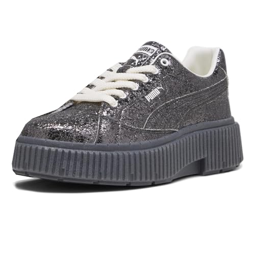 PUMA PUMA Womens Dinara Shine Metallic Platform Sneakers Shoes Casual - Silver - Size 5.5 M