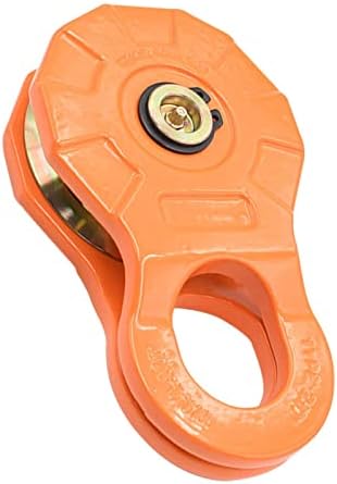 KOZEEY Winch Snatch Block, 10T Strength Load Recover Winch Pulley Towing Pulley Blocks Universal Off Road Accessories for Winch Lines Steel Cable