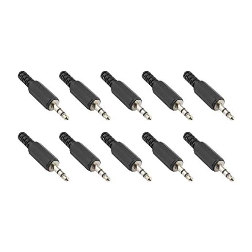 10 x 3,5 mm 1/8 tum hankontakt TRS 3-polig stereo hörlurar headset hörlurar metall lödljud kabel reparation ersättningsanslutningar svart