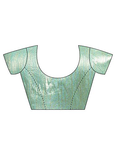 Image of AKHILAM Women's Chanderi Pure Georgette Saree with Blouse Piece