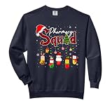 Pharmacy Squad Funny Pills Pharmacist Crew Christmas Lights Comfort Colors Adult Sweatshirt