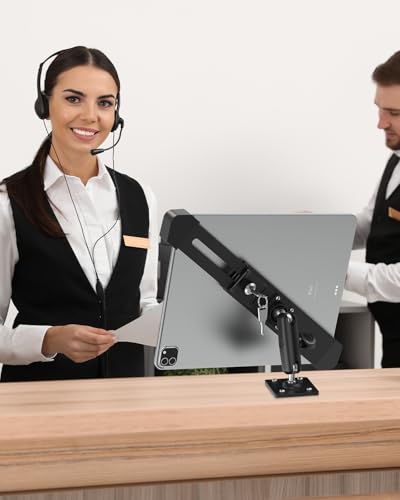 Soporte de pared antirrobo para tableta compatible con Surface Pro y Fire HD con giro 4