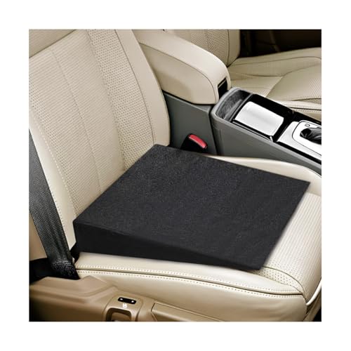 FSTURIOS Auto Seat Wedge Leveling Cushion, Comfortable Ergonomic Wedge Foam Pad Car Seat Cushion, Angled Design Rear Seat Pad Office Chair Support Cushion for Pain Relief