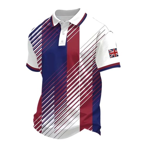 Polo homme manches courtes tendance décontractée vêtement imprimé et léger