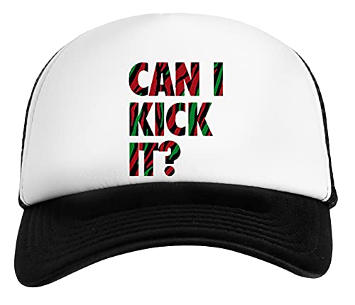 Can I Kick It Gorra De Béisbol Unisex Niños Blanca Negra White Black Kids Baseball Cap