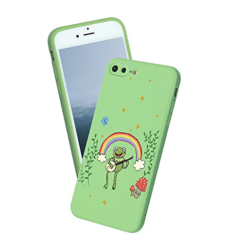 Suitca Compatible With Iphone 7 Plus/8 Plus,Cute Frog Banjo Butterfly Phone Case For Kawaii Iphone Case With Cool Design For Girl Women Kid With Soft Slim Bumper Protective Case Cover #TOP2