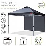 MASTERCANOPY Durable Pop-up Canopy Tent with 1 Sidewall (10'x10',Black) - Image 3