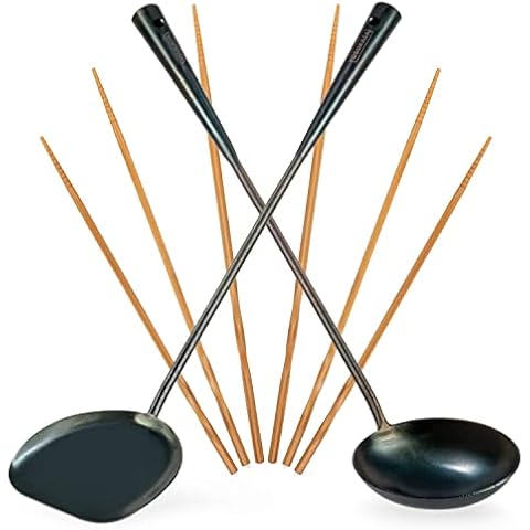 YOSUKATA Pre-Seasoned Wok Utensils Set Cover