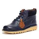 Conoce nuestro clásico de alto perfil inspirado en las montañas. Con un cuello forrado de forro polar, cordones moteados de dos tonos, una suela clásica Kickers y anillos en D dobles, llena tus botas.