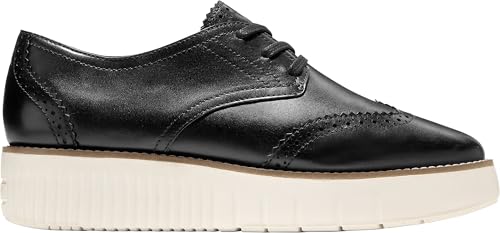 Cole Haan Cole Haan Womens Grand City Platform Oxford, Black/Ivory, 8-B US