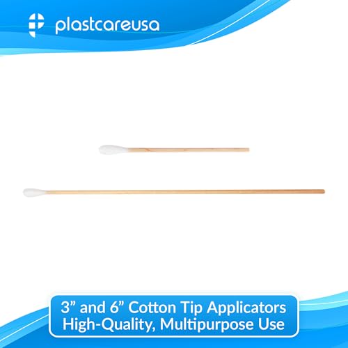 Cotton Tipped Applicators 3 Inch - Non Sterile Cotton Swabs with Wooden Sticks - Medical Cotton Tip Applicator for Multiple Uses (1000 Pack)