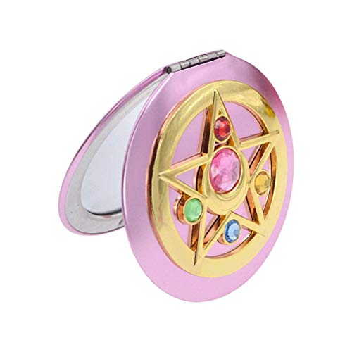 SHOWLOUE Makeup Compact Mirrors, Personal Makeup Mirror Portable Travel Handheld Foldable Double Sided Mirror