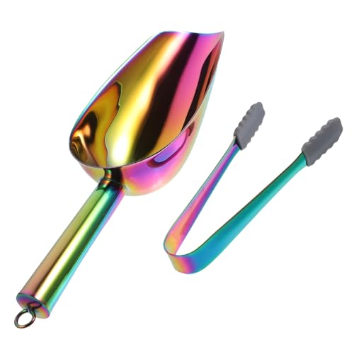 OFFSCH 1set Scoop Versatile Ice Tongs and Shovel for Kitchen Bar and Dessert Shops for Nuts and More
