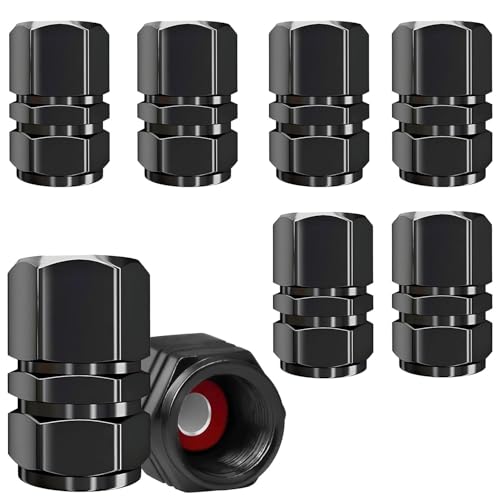 8 Tapas de Aluminio para vástago de válvula de neumático, Tapas de Metal para neumáticos de Coche, Tapas universales para válvula de neumático con Sello para Motocicleta, camión, Bicicleta