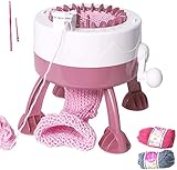 22 Needles Knitting Machine Smart Weaving Knitting Round Loom with Row Counter, Knitting Board Rotating Knit Loom Machine Kit for Adults/Kids Birthday Gift (22 Needles)