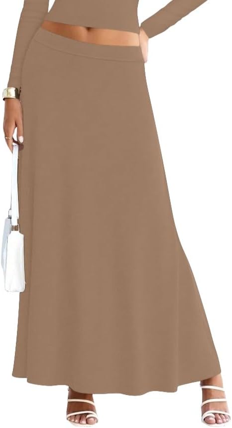 Sweet Hearts Maxi Skirts for Women- Elastic Waist Casual Comfy Flare A-Line Long Skirt XS-XL Made in USA - Image 2