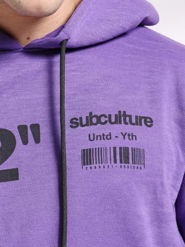 Image of The Indian Garage Co Men Oversized Placement Print Overhead Hooded Sweatshirt